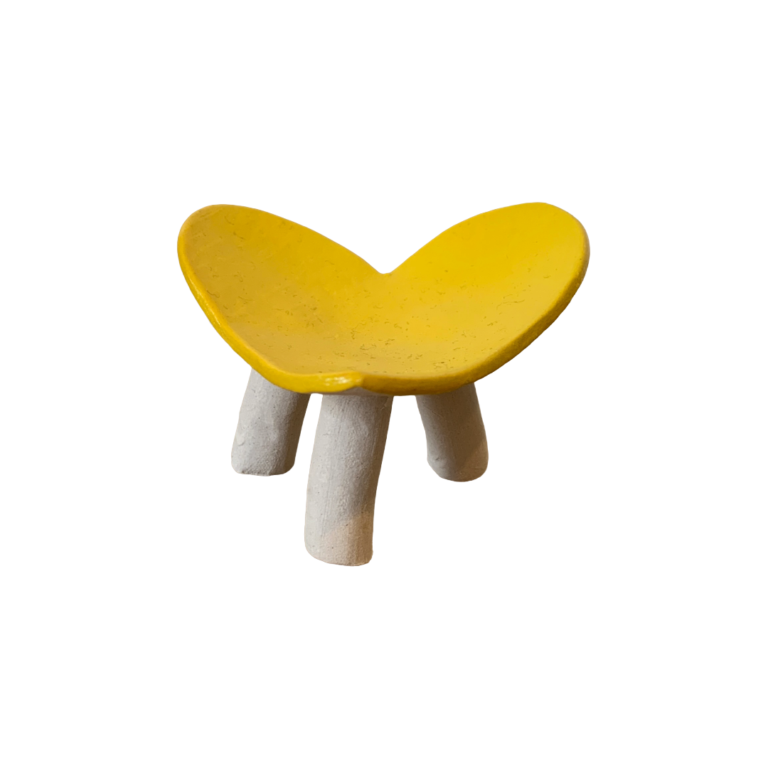 FLINTSTONE DESIGNS | 'Yellow Heart Dish' | Ceramic
