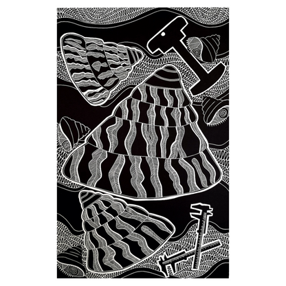 PAULA SAVAGE - Moa Arts | 'Big Kabar' | Linoprint on BFK Rives paper