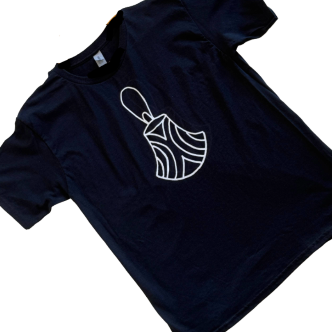 GIRRINGUN ART CENTRE | 'Jawan T-shirt by Erica Muriata'  |  Black fabric / white design | Screenprint on cotton