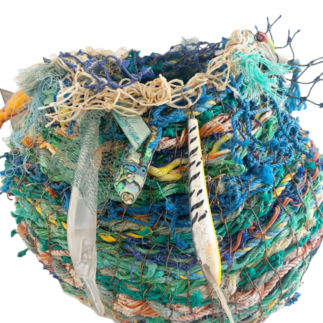 WILD THINGS | ‘Creel Thing (5)' | Large basket | Recycled + found objects / copper