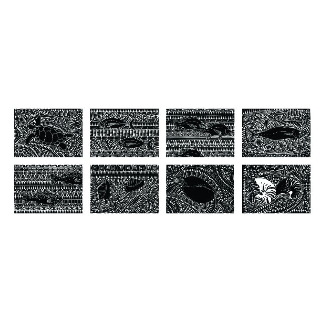 BRIAN ROBINSON | 'Malu Uruil' | 8 x linocut prints / boxed set