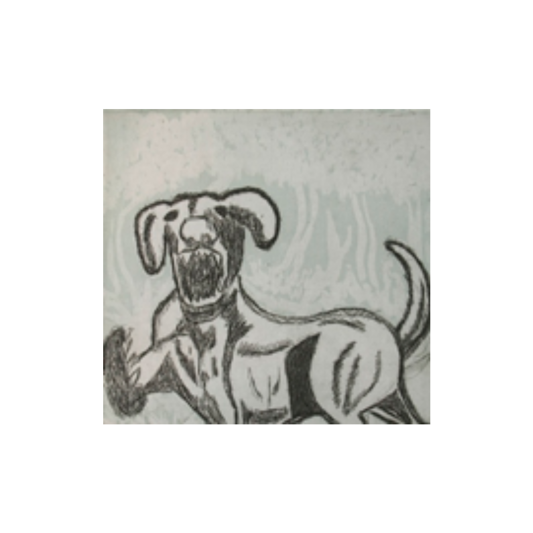 LEIGH NAMPONAN | 'Tek-aanan Growling ( Barking)' | Etching