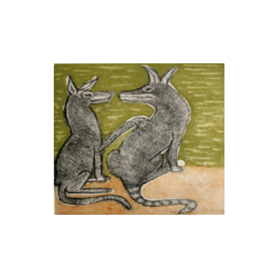 BEVAN NAMPONAN | 'Thawantan (Talking to each other)' Etching