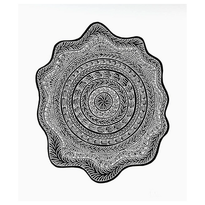 JOEL SAM | 'Marrkai Gub (Cyclone Anthony)' | Linocut Print