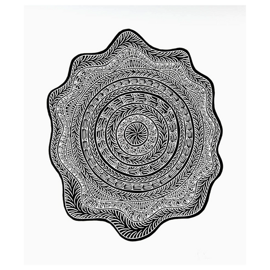 JOEL SAM | 'Marrkai Gub (Cyclone Anthony)' | Linocut Print