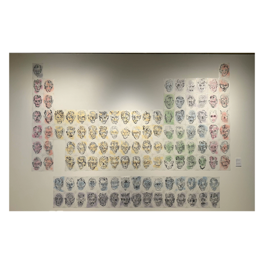 MARK MISIC | 'Conditions for Re-entry / Elemental meme-making marks (expression & possession in the unified field)' | 2025 | Mixed media on paper | H 2673 x W 3780 mm