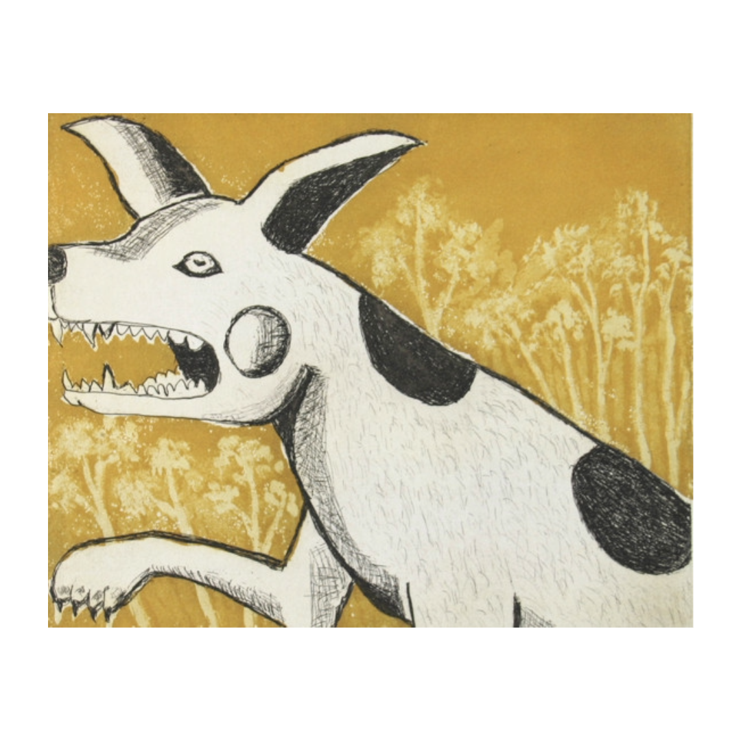 GARRY NAMPONAM | 'Ku-li (wild dog)' | Etching