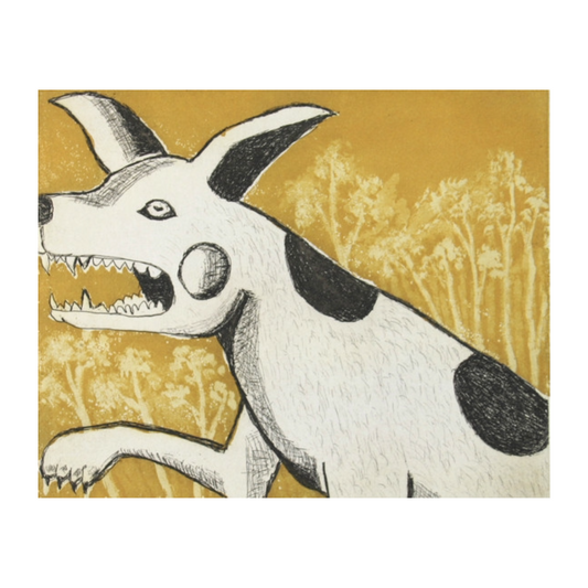 GARRY NAMPONAM | 'Ku-li (wild dog)' | Etching