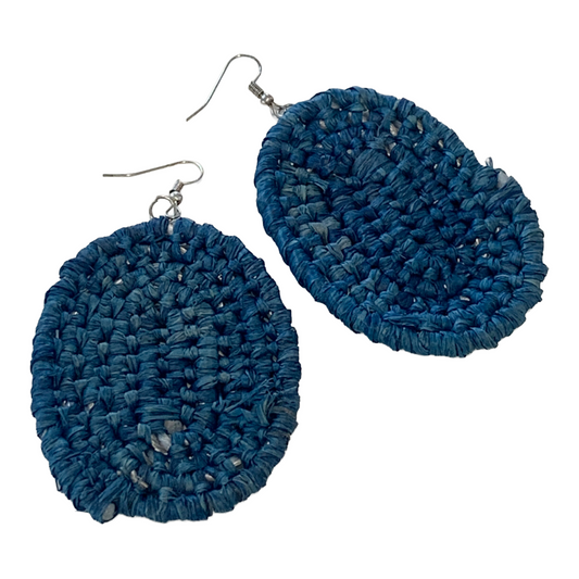 VENETTA DENHAM | 'Gundala' | Blue woven earrings