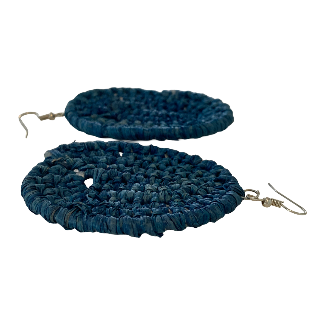 VENETTA DENHAM | 'Gundala' | Blue woven earrings