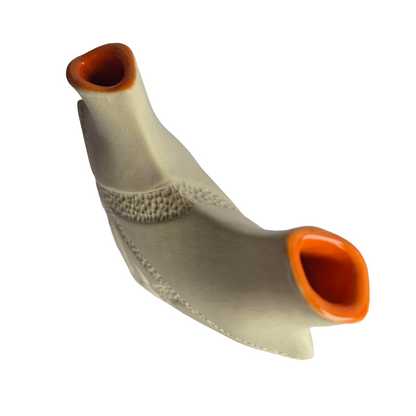 VICTORIA PARK | ‘Strangler Vessel (II)’ | Ceramic vessel + orange glaze