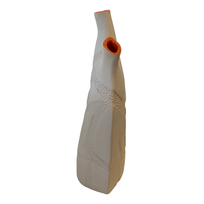 VICTORIA PARK | ‘Strangler Vessel (II)’ | Ceramic vessel + orange glaze
