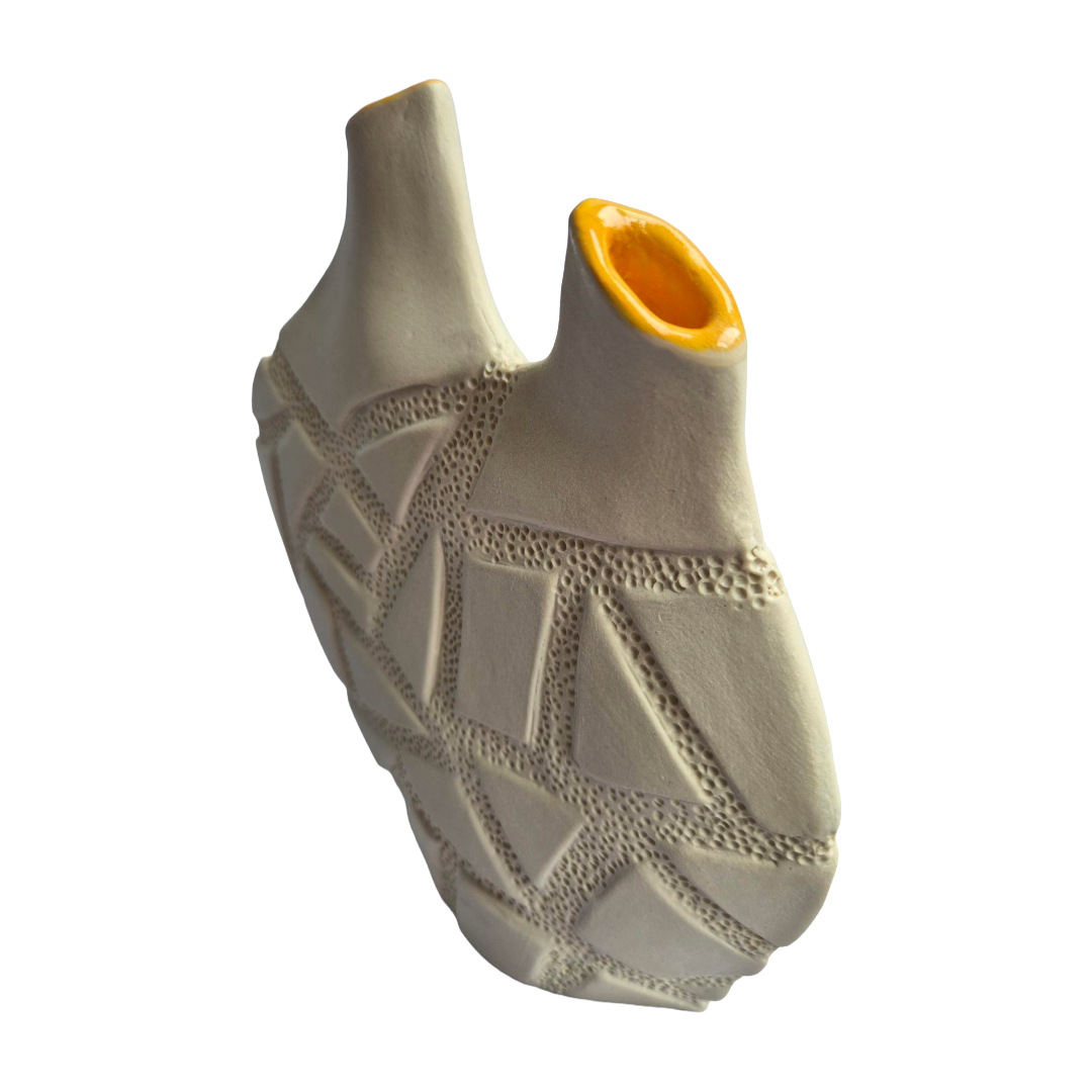 VICTORIA PARK | ‘Strangler Vessel (III)’ | Ceramic vessel + yellow glaze