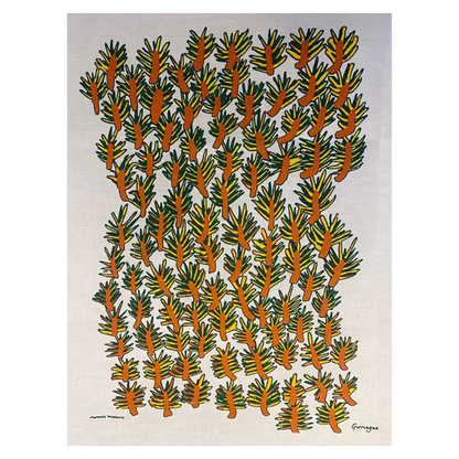 N. MURRAY - Girringun Art Centre | 'Wattle Tree' | Linen tea towel
