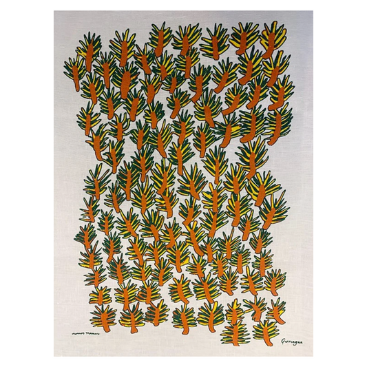 N. MURRAY - Girringun Art Centre | 'Wattle Tree' | Linen tea towel