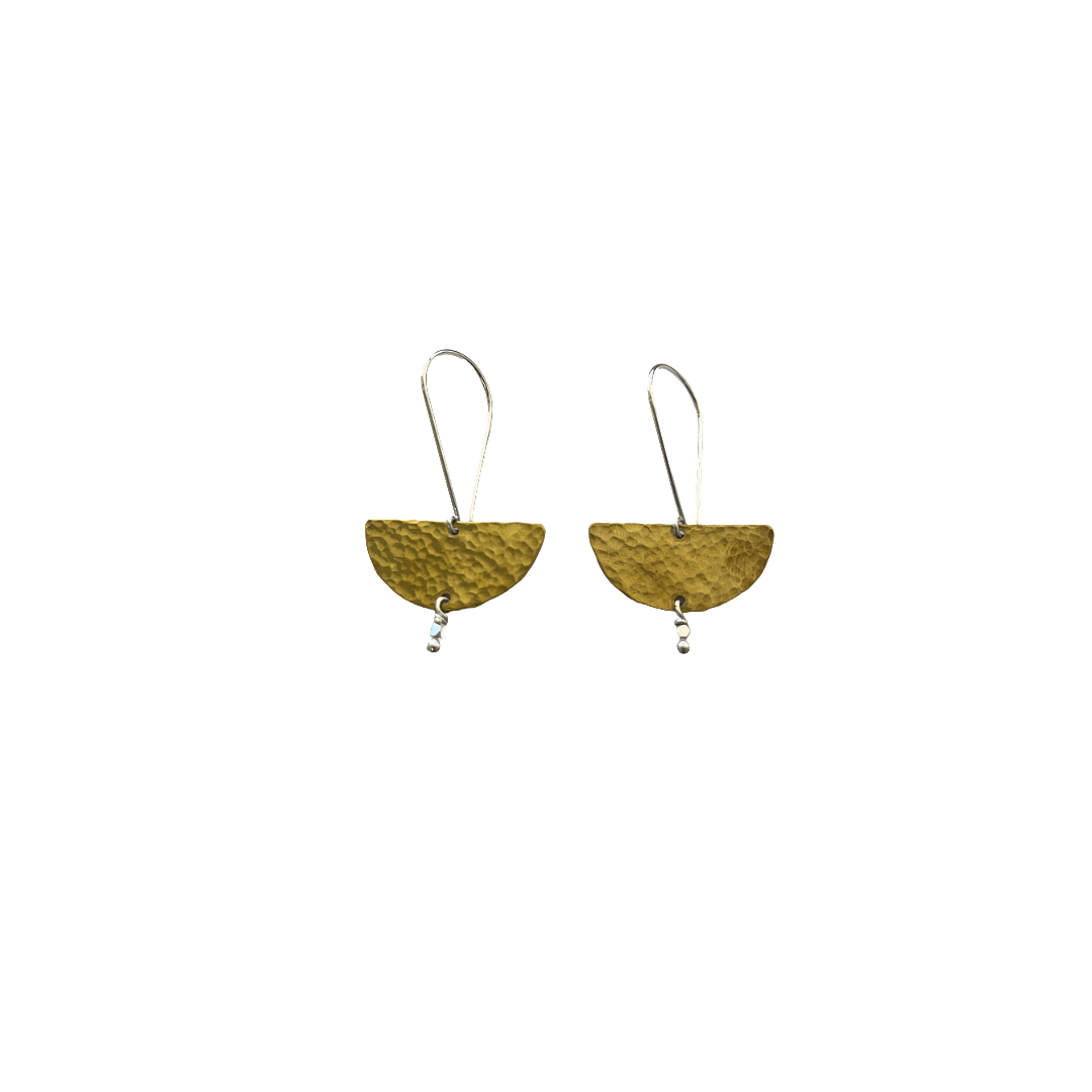 WILD CHARM JEWELLERY | 'Brassy II Earrings' | Sterling silver / brass