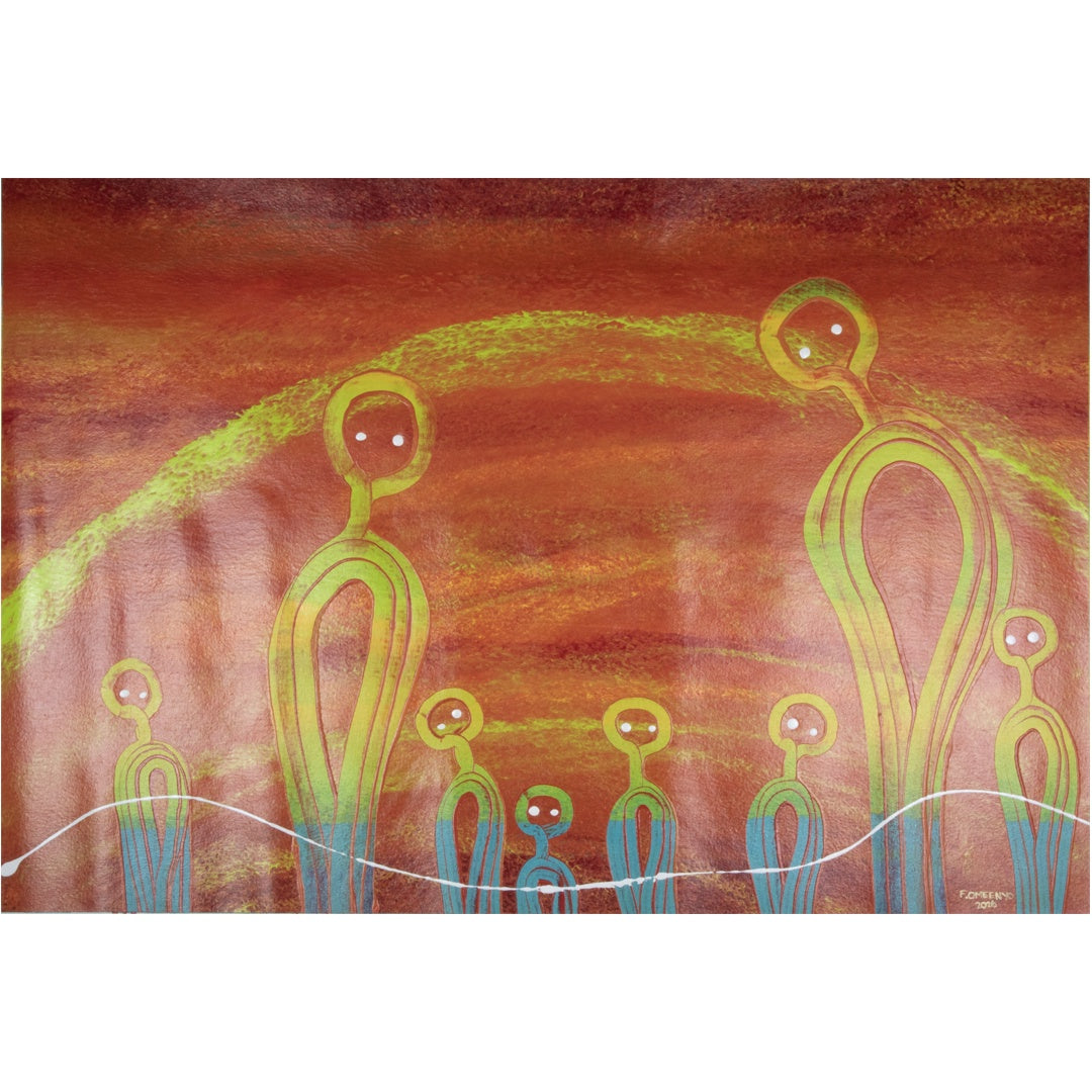 FIONA OMEENYO | 'Walking Together' | 2026 | Acrylic on board