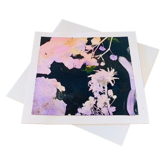 YASUE ASAI | ‘Florals – Pink/ Purple' | Gift card | Hand-coloured Cyanotype