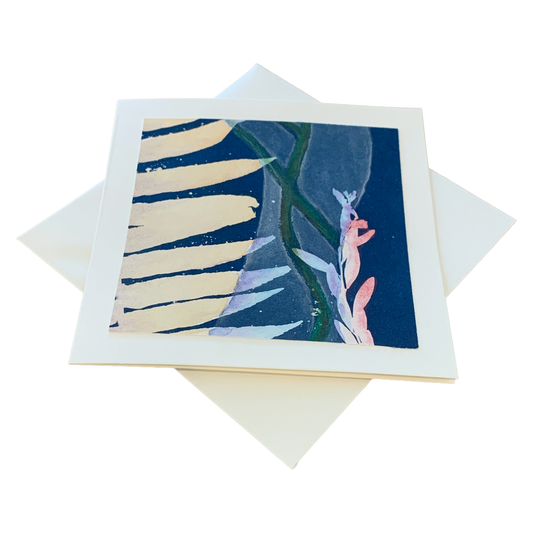 YASUE ASAI | ‘Orange Fern with Vine Gift card’ | 2026 | Hand-coloured Cyanotype