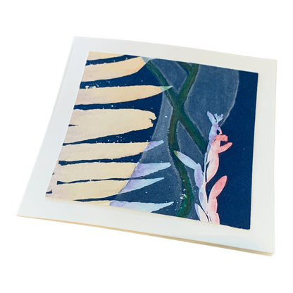 YASUE ASAI | ‘Orange Fern with Vine Gift card’ | 2026 | Hand-coloured Cyanotype
