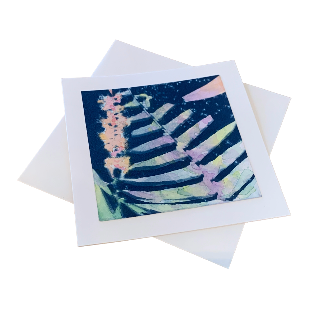 YASUE ASAI | ‘Fern and Orange Garden Gift card’ | 2026 | Hand-coloured Cyanotype