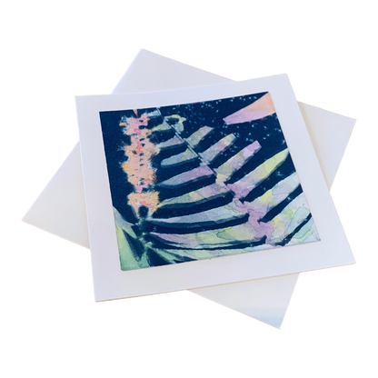 YASUE ASAI | ‘Fern and Orange Garden Gift card’ | 2026 | Hand-coloured Cyanotype