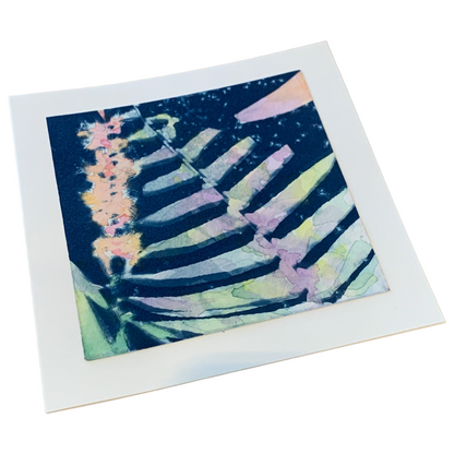 YASUE ASAI | ‘Fern and Orange Garden Gift card’ | 2026 | Hand-coloured Cyanotype