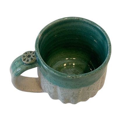 YASUE ASAI | ‘Shinogi (Shin) Green Mug' | 2026 | Wheel-thrown ceramic