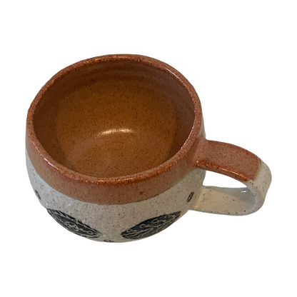 YASUE ASAI | ‘Sgraffito Leaf Orange Mug' | 2026 | Wheel-thrown ceramic