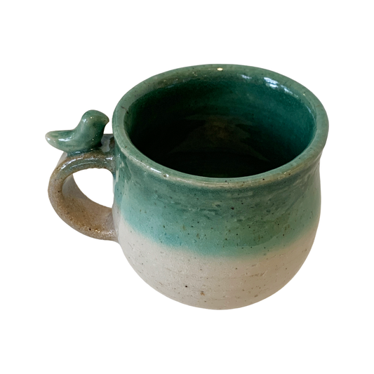 YASUE ASAI | ‘Bird Handle Green Cup' | Wheel-thrown ceramic