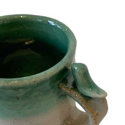 YASUE ASAI | ‘Bird Handle Green Cup' | Wheel-thrown ceramic