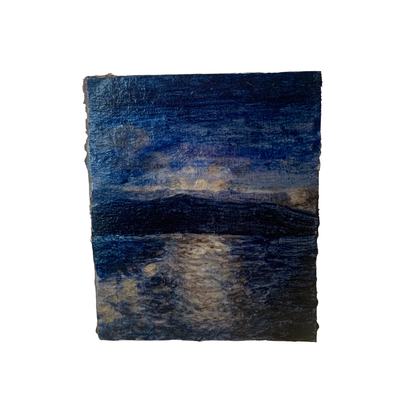 ANNIKA HARDING | ‘Inlet moonrise (6:49pm 2 April)’ | Acrylic on cardboard