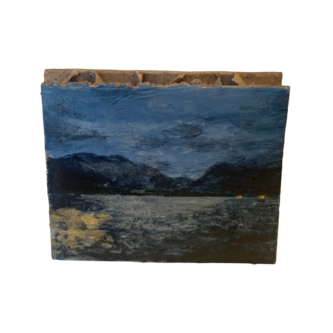 ANNIKA HARDING | ‘Inlet mood (6:55pm 24 November)’ | Acrylic on cardboard