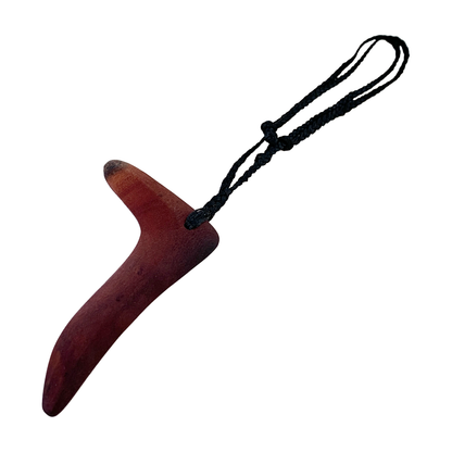 BULBURA CREATIONS | ‘Hunting Boomerang Necklace’ | Aboriginal Artefact / Molloy Red Box timber