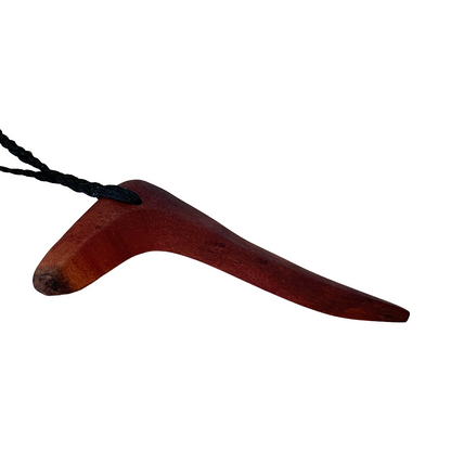 BULBURA CREATIONS | ‘Hunting Boomerang Necklace’ | Aboriginal Artefact / Molloy Red Box timber