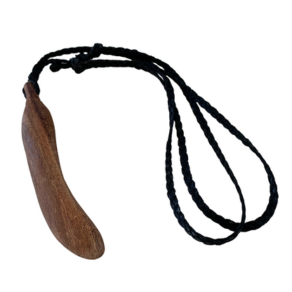 BULBURA CREATIONS | ‘Worran (rainforest sword)' Necklace | Aboriginal Artefact / Black Wattle timber