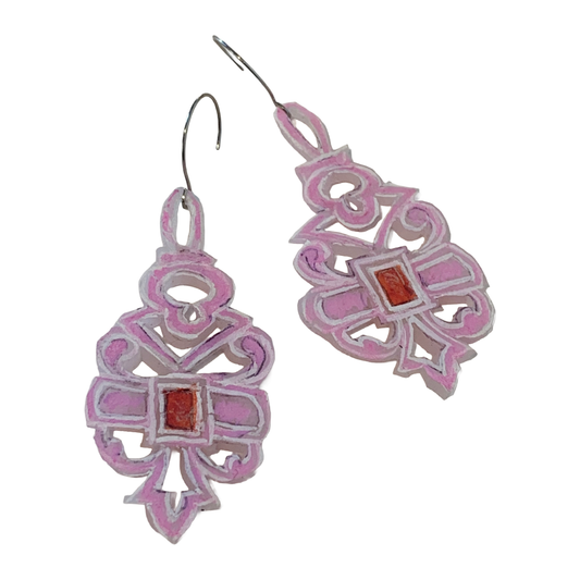 JENNIFER VALMADRE | ‘Pink + Red Gem Earrings' | Pigment in Silicon