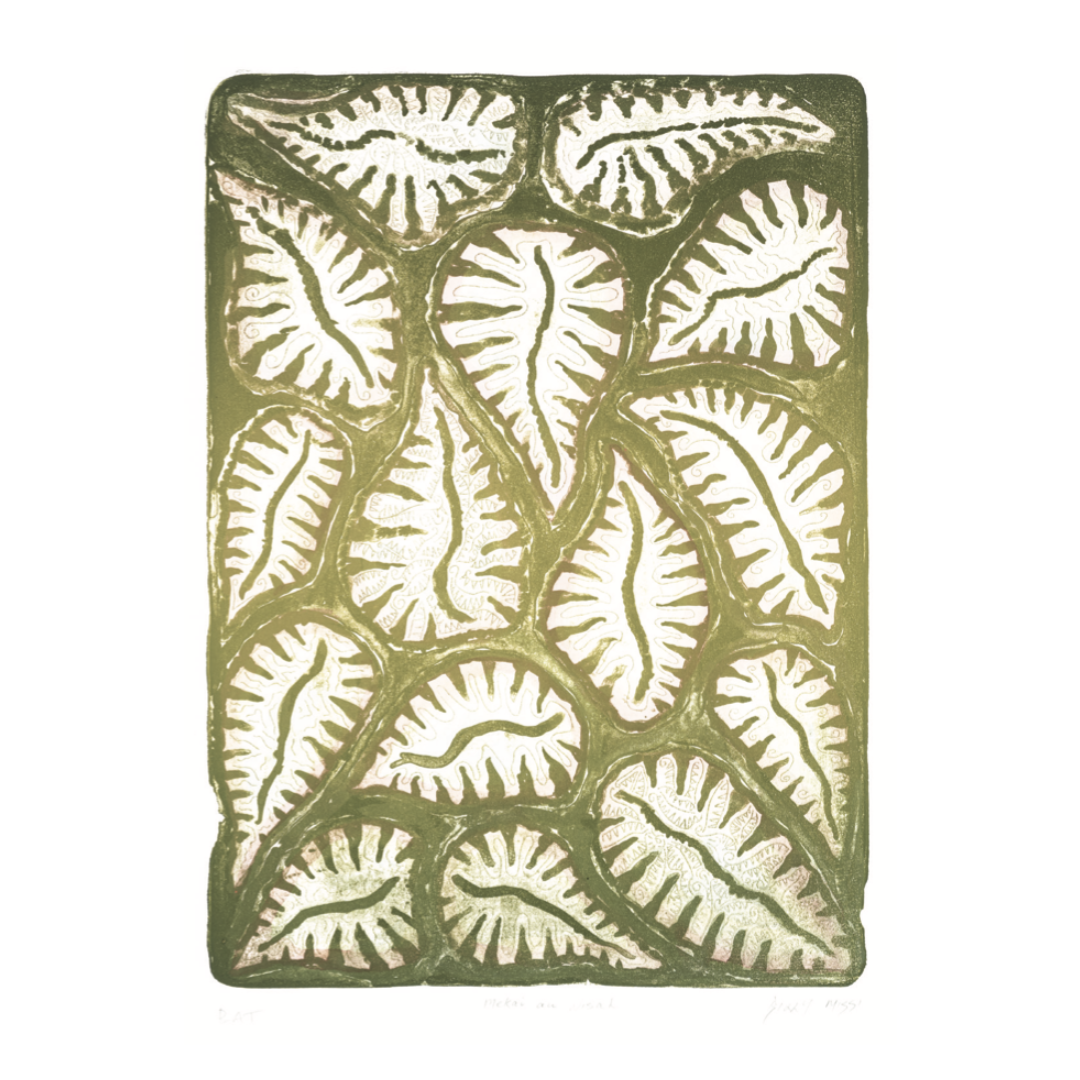 BILLY MISSI | 'Mekai au Nisal (Almond Leaves)' | Lithograph