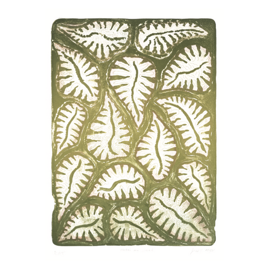 BILLY MISSI | 'Mekai au Nisal (Almond Leaves)' | Lithograph