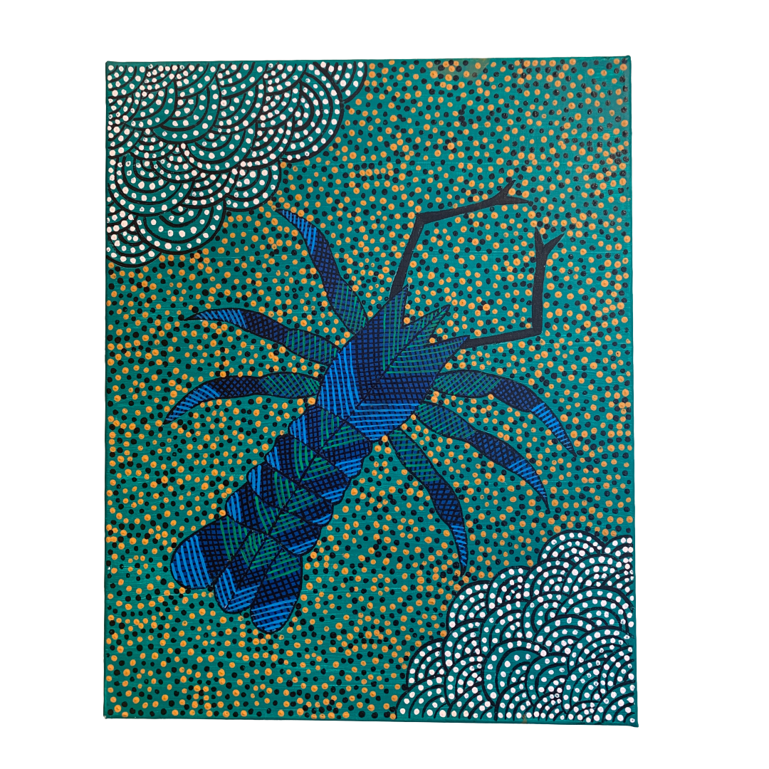 MARK STELLA | ‘Coral Prawn’  | Acrylic on stretched canvas