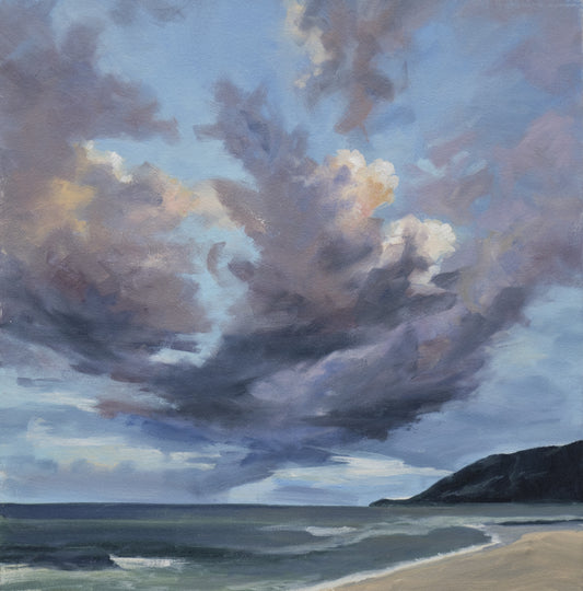 LOU DERRY | ‘Bright and Breezy, Wangetti Beach’ | Oil painting on canvas