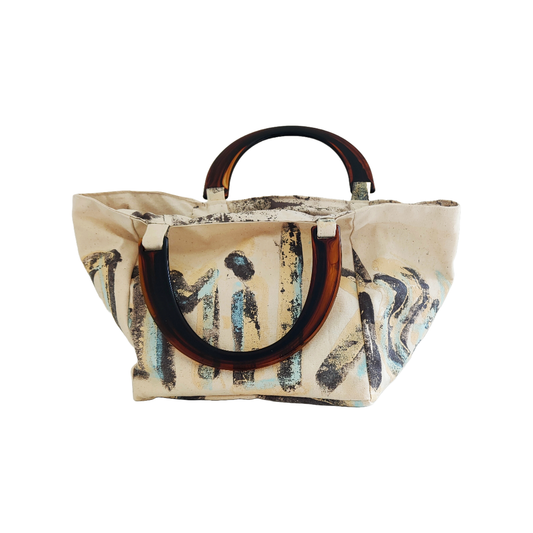 JULIE POULSEN | ‘Story board’ Boat Bag : Petite | Re-cycled painting