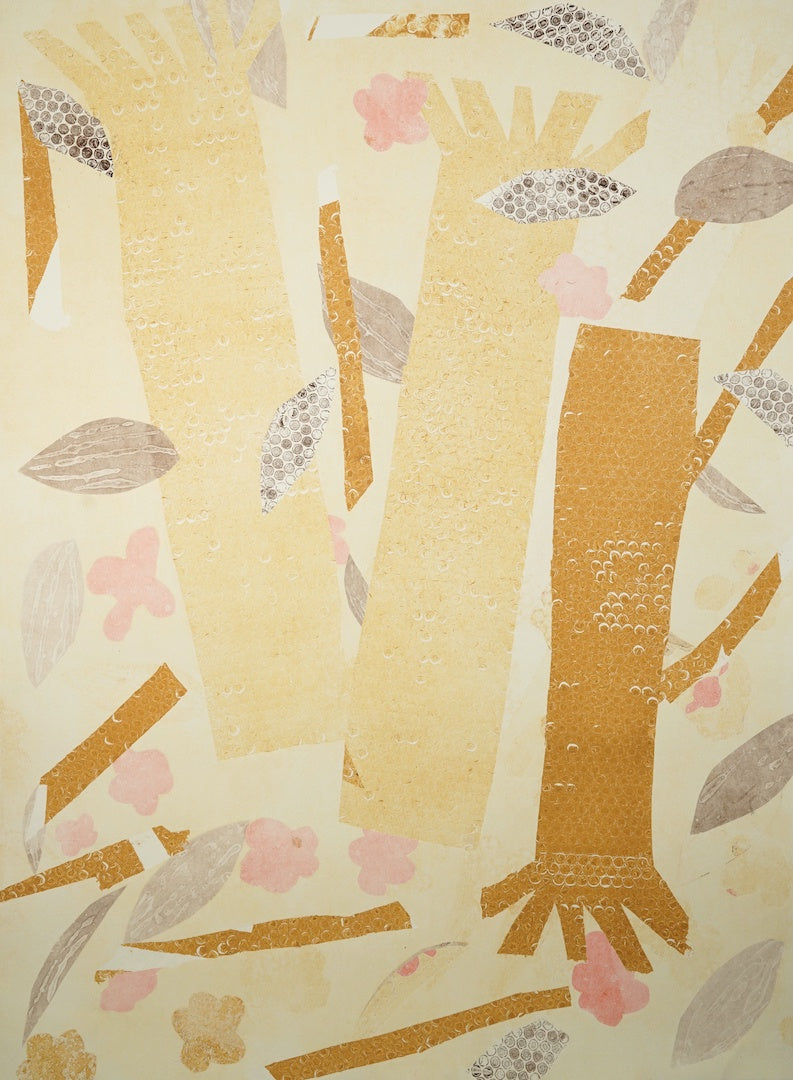 PAULA SAVAGE - Moa Arts | 'Cutting Wapudth Trees 1' | 2023 | Monoprint on BFK Rives paper