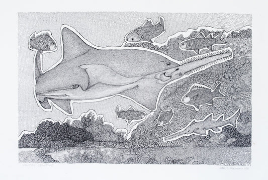 PETER B MORRISON | 'Waiitutu (Sawfish)' Drawing | Pen and ink on archival paper