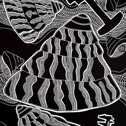 PAULA SAVAGE - Moa Arts | 'Big Kabar' | Linoprint on BFK Rives paper