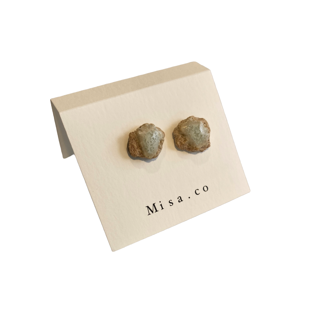 MISA.CO | ‘Ceramic Stud Earrings #32’ | Brass / Stainless Steel Fittings