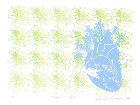 ALEKANDRA DIMITRIJECVIC | 'Tropical Heart' | Screen-Printed Card