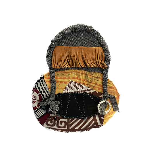 CHANTAL FRASER | #Traditional #Blurredlines (plaits) | Fabric, plastic beads, wire, thread, leather, wooden beads
