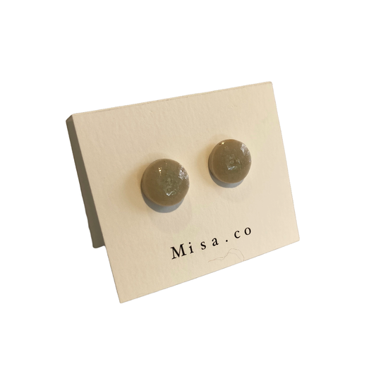 MISA.CO | ‘Glazed Ceramic Stud Earrings #40’ | Surgical Stainless Steel Fittings