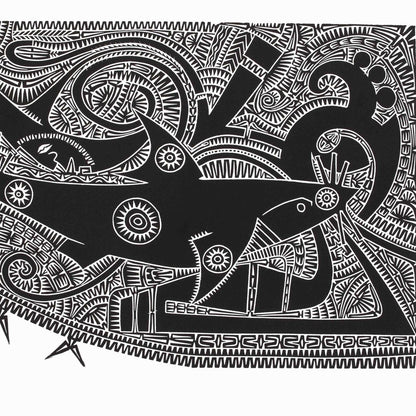 BRIAN ROBINSON | 'Baidam Thithuyil' | Linocut Print